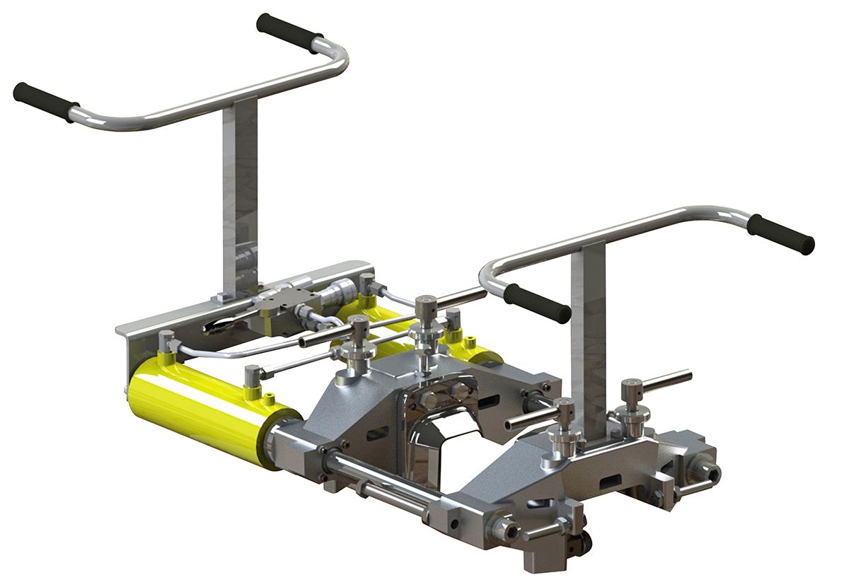 Ébavureuse hydraulique de rail